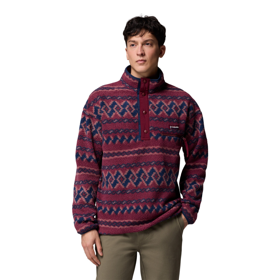 Buzo Helvetia II Printed Half Snap Fleece Hombre