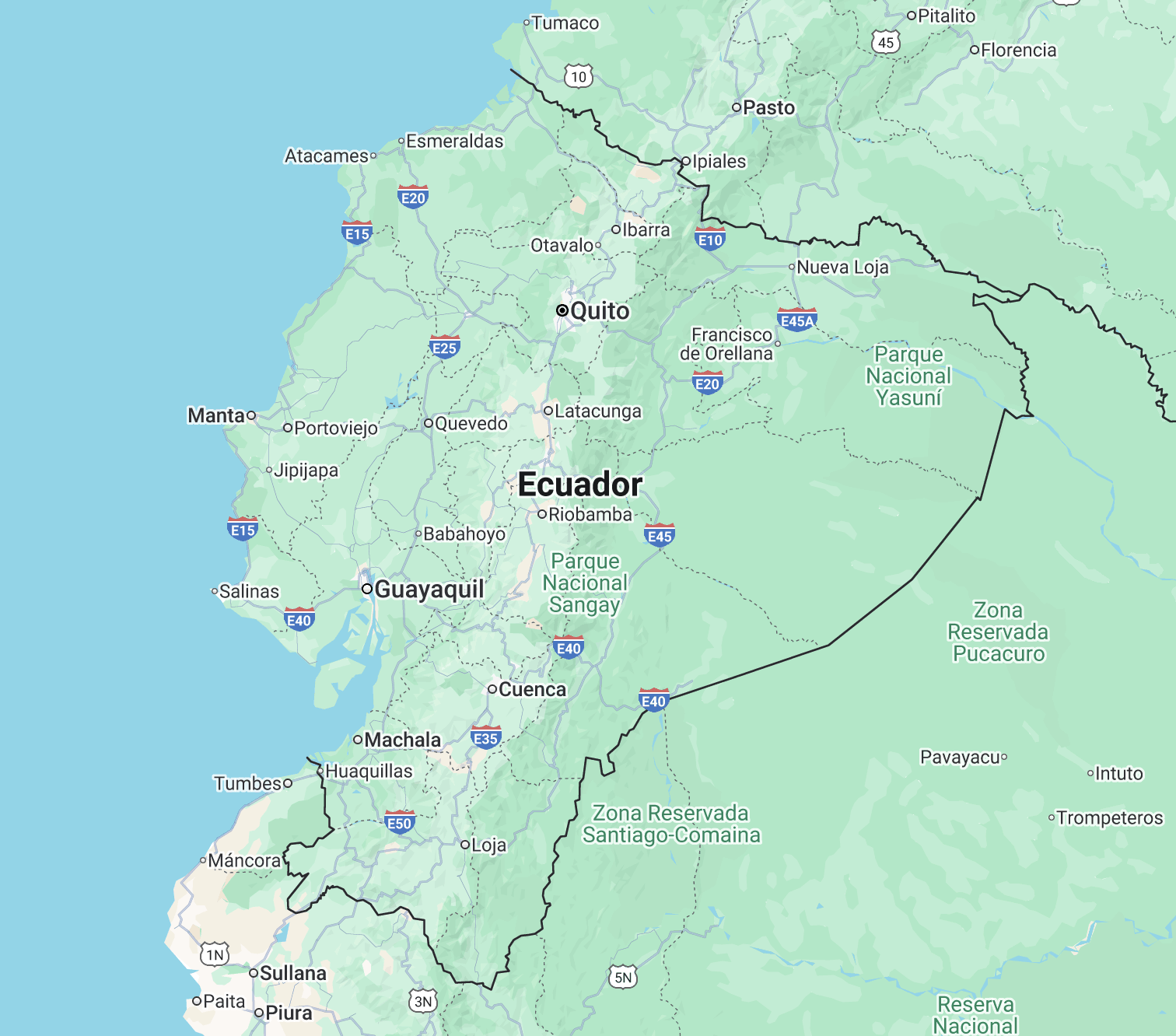 Mapa Ecuador